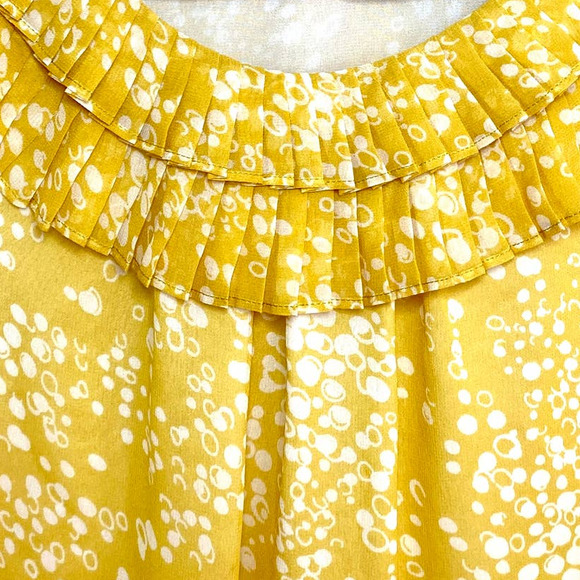 Boden Sunflower Ruffle Neck Blouse - Picture 3 of 8